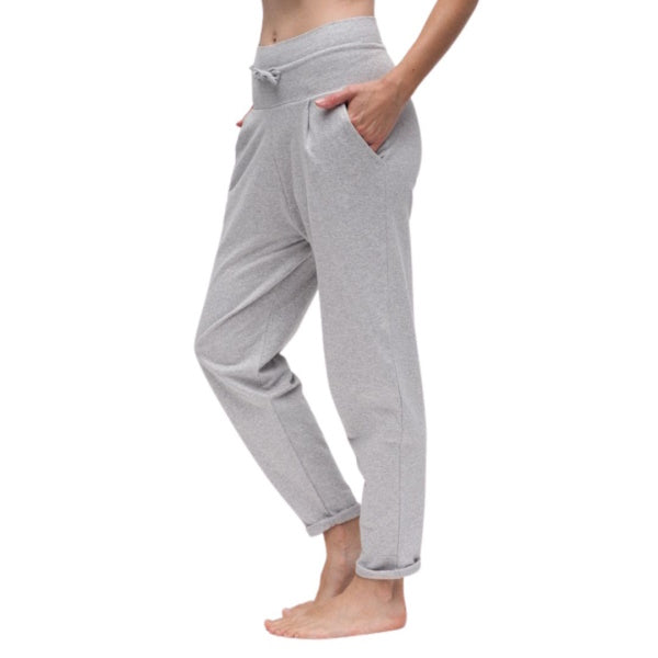 Yoga Kleidung  Hose von Kismet Hellgrau aus Bio-Baumwolle