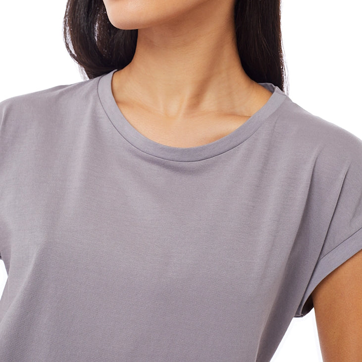 Yoga T-Shirt nachaltig aus Bio-Baumwolle in Grau