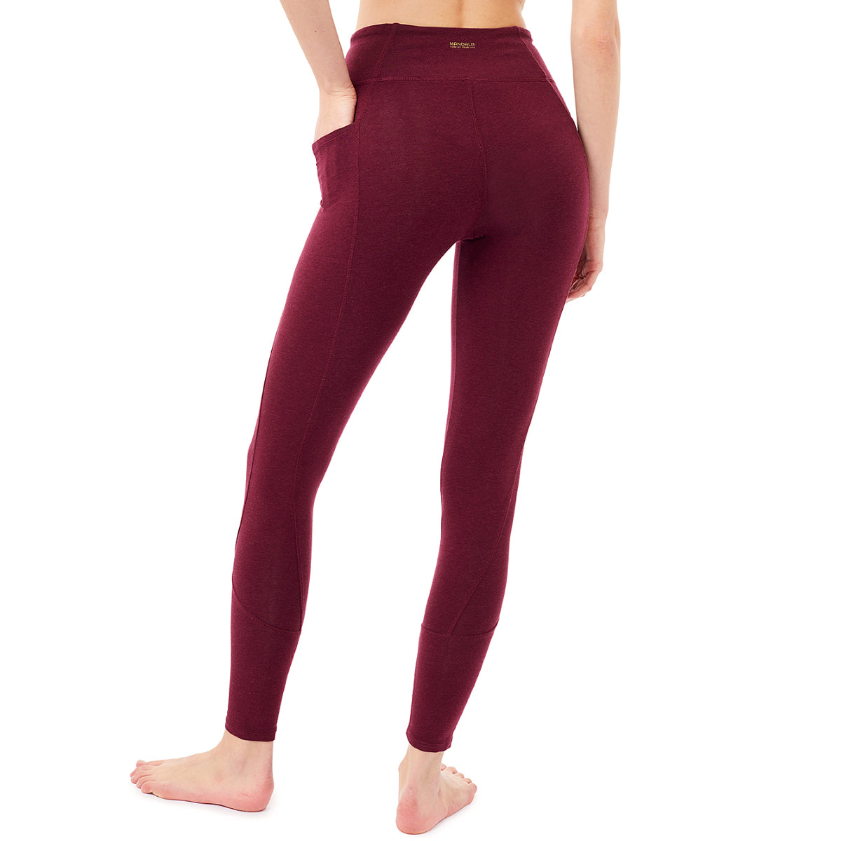 Yoga Leggings mit Taschen aus Tencel &amp; Bio-Baumwolle (burgundy)