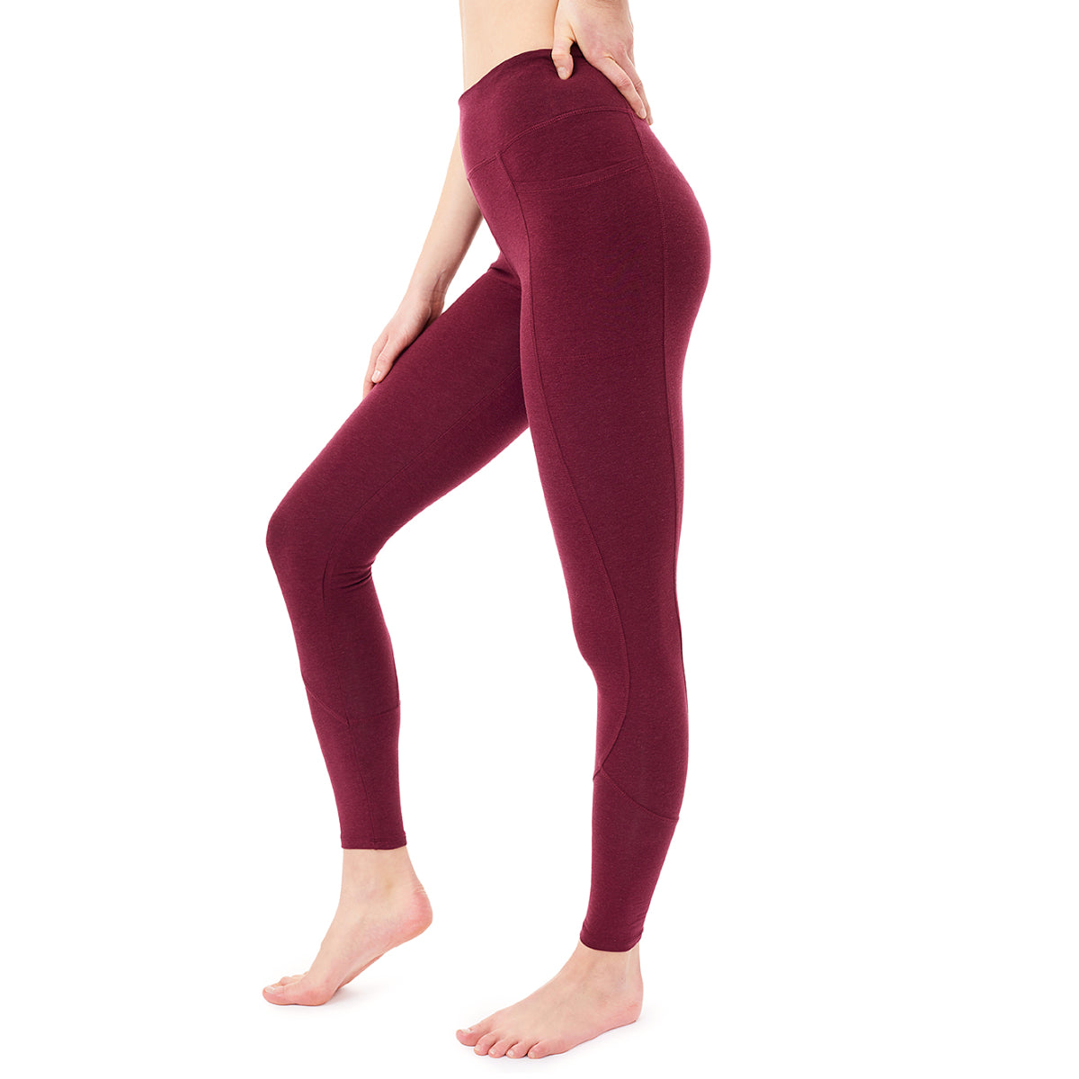 Yoga Leggings mit Taschen aus Tencel &amp; Bio-Baumwolle (burgundy)